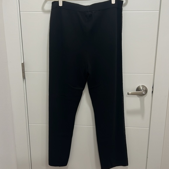 Chico’s Zenergy Cotton Cashmere Party Sequin Black Pants Sz 1 8/10 NWT - Picture 7 of 9